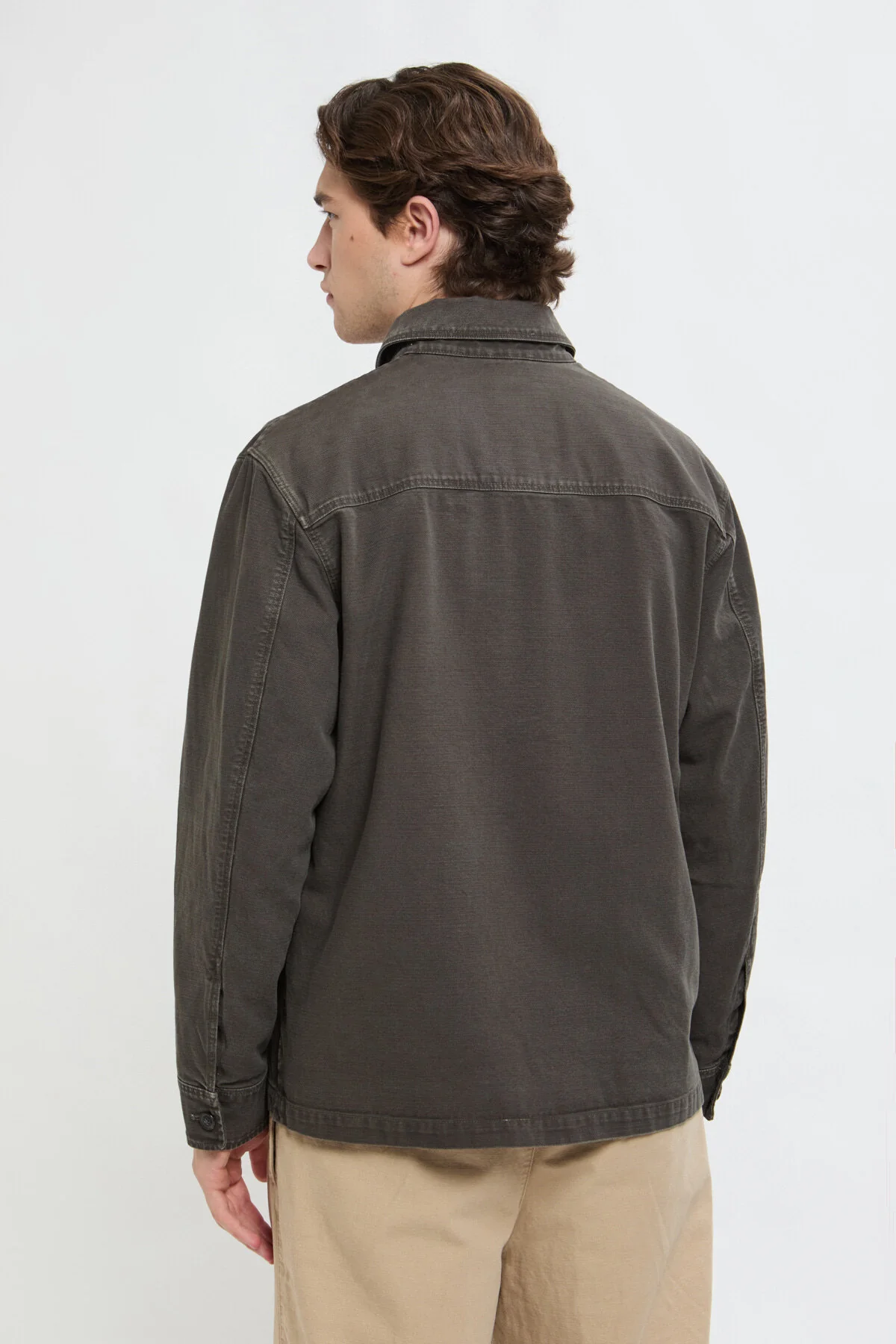 Canvas Garment Dyed Overshirt - Image 3