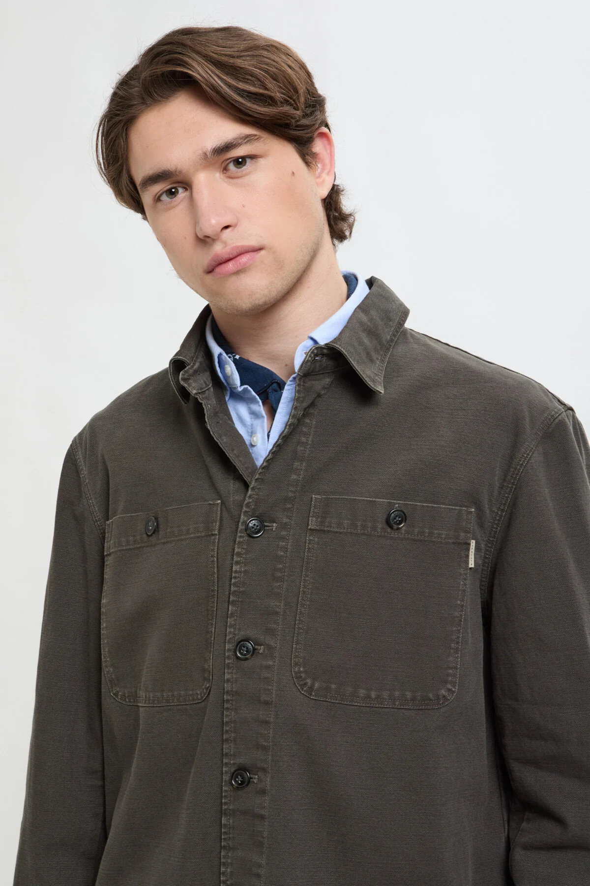 Canvas Garment Dyed Overshirt - Image 4