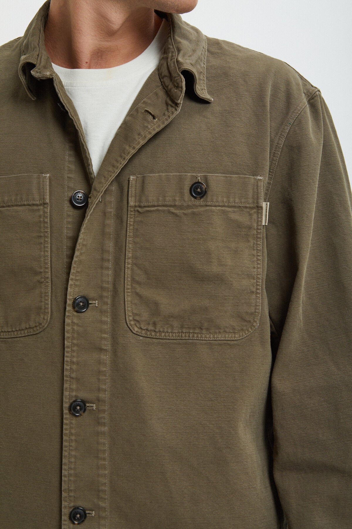 Canvas Garment Dyed Overshirt - Image 4