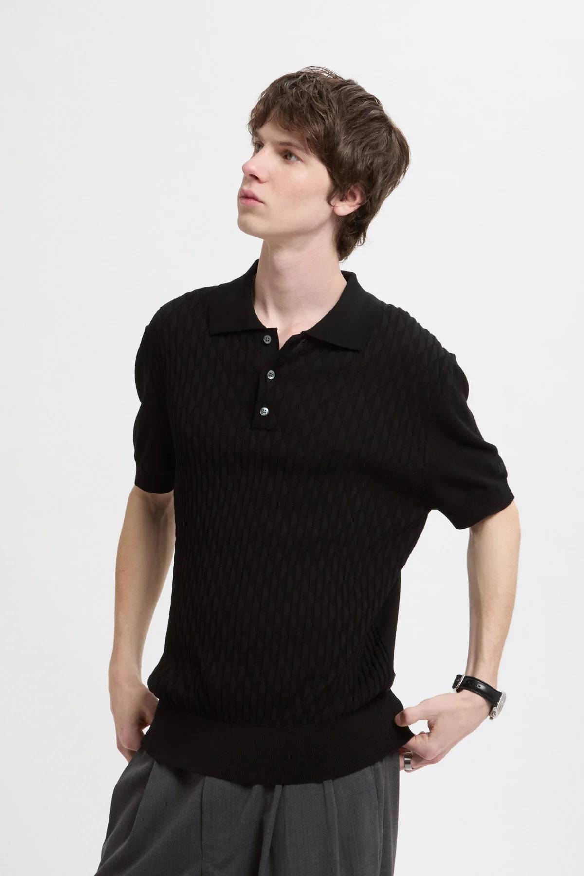 Pattern Stitch SS Polo