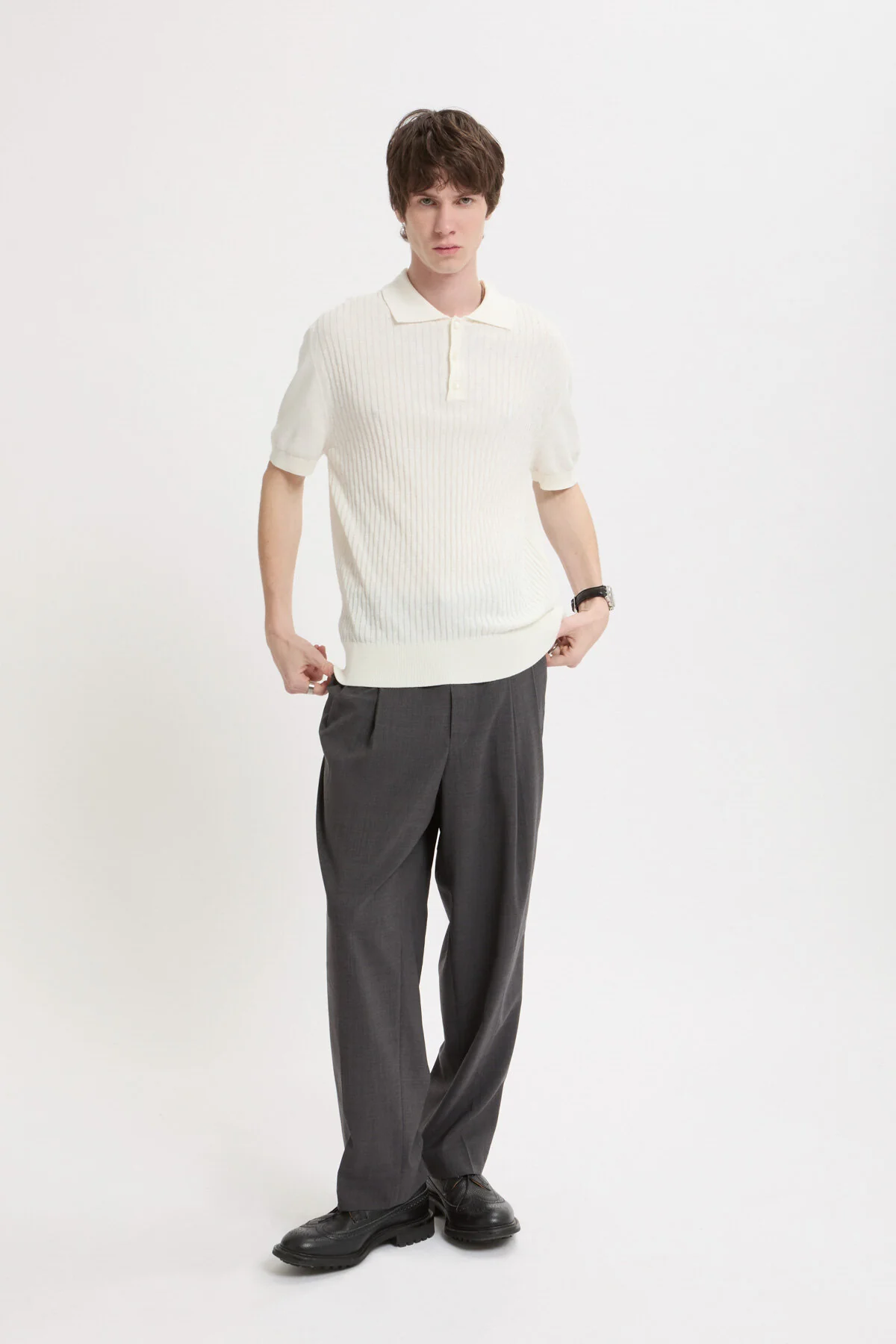 Pattern Stitch SS Polo - Image 2